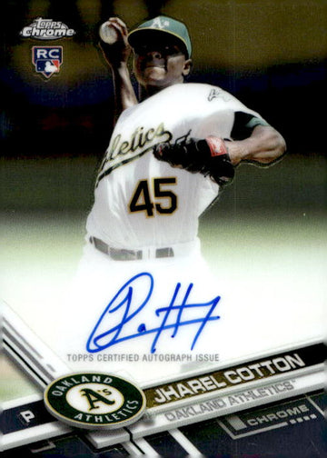 2017 Topps Chrome #RA-JC Jharel Cotton Rookie Autographs RC