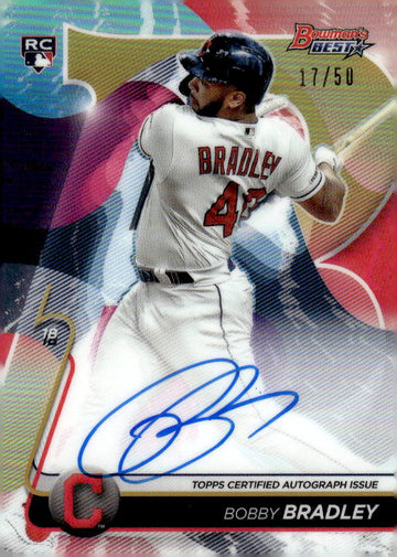 2020 Bowman's Best #B20-BBB Bobby Bradley Auto Gold Refractor #/50 RC
