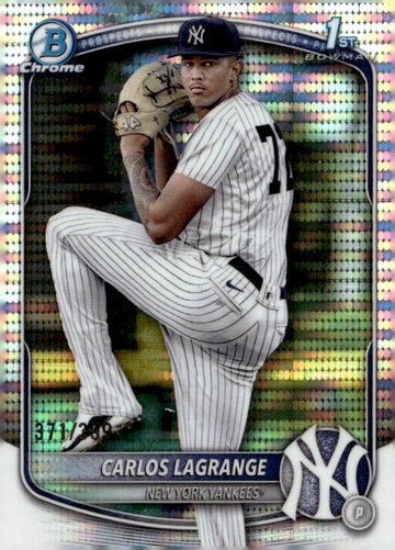 2025 Bowman Chrome #BCP-202 Carlos Lagrange Prospects Pulsar RC 1st /399
