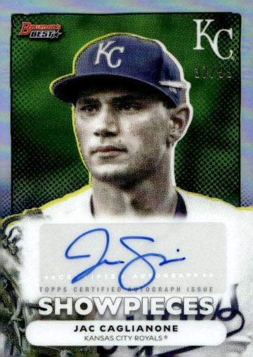 2025 Bowman's Best #BSA-JC Jac Caglianone Bowman Showpieces Autographs #/99
