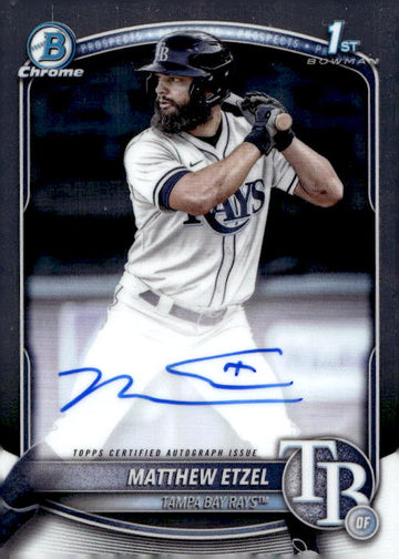 2025 Bowman Chrome #CPA-ME Matthew Etzel Prospect Autographs RC 1st