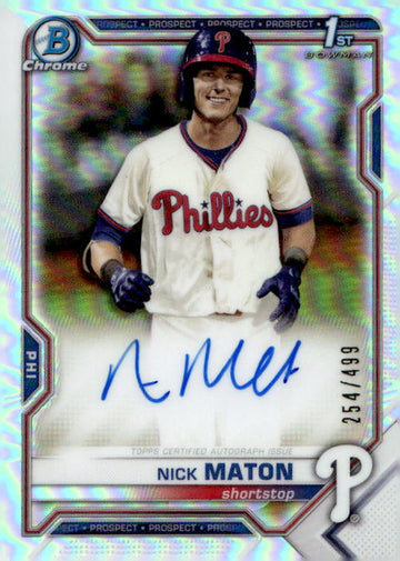 2019 Bowman #CPA-NM Nick Madrigal Chrome Prospect Autographs Refractor #/499