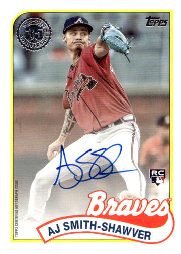 2024 Topps Update #89BA2-AS AJ Smith-Shawver 1989 35th Anniversary Auto RC