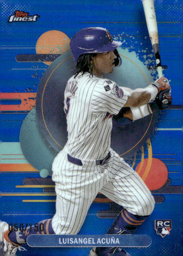 2025 Finest #108 Luisangel Acuña Blue Refractors #/150