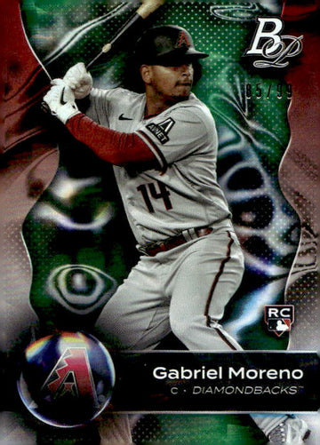 2023 Bowman Platinum #67 Gabriel Moreno Green Ice Foil /99  RC