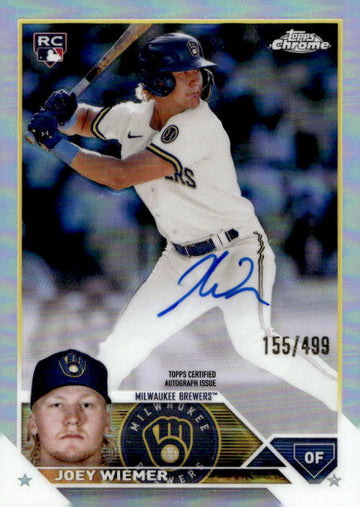 2023 Topps Chrome #RA-JW Joey Wiemer Rookie Autographs Refractor #/499