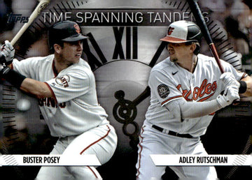 2023 Topps #TS-15 Adley Rutschman Buster Posey Time Spanning Tandems Black /299