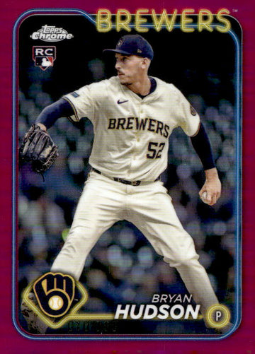 2024 Topps Chrome Update #USC169 Bryan Hudson Magenta Refractors /399 RC