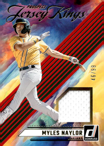 2024 Donruss #PJK-MN Myles Naylor Prospect Jersey Kings Red #/99