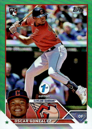 2023 Topps 1st Edition #119 Oscar Gonzalez Green Foil #/150 RC
