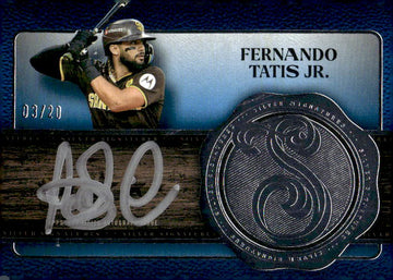 2025 Topps Five Star #FSS-FT Fernando Tatis Jr. Silver Signatures Blue #/20