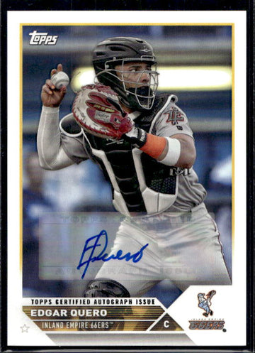 2023 Topps Pro Debut #PD-103 Edgar Quero Autographs