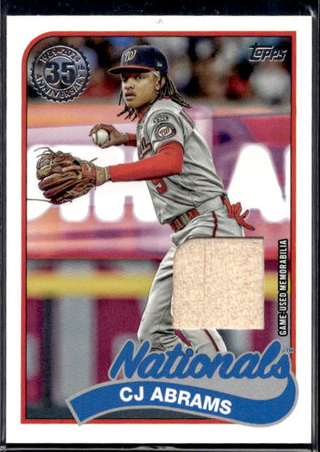 2024 Topps #89R2-CA CJ Abrams 1989 Topps Baseball 35th Anniversary Relics