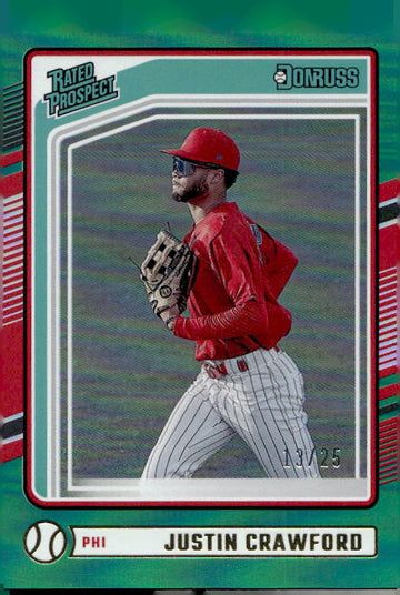2024 Donruss #164 Justin Crawford Teal #/25
