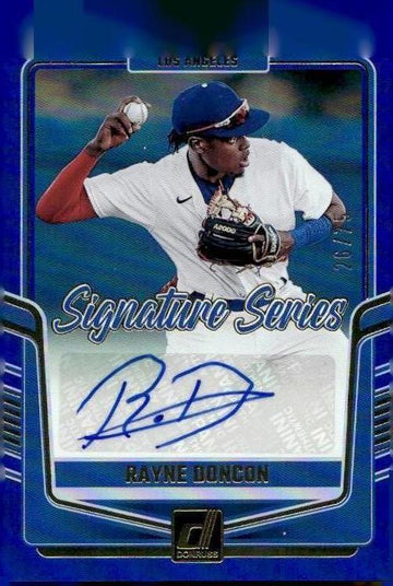 2024 Donruss #SS-RD Rayne Doncon Signature Series Blue #/75