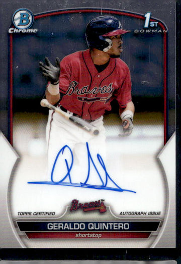 2023 Bowman Chrome #CPA-GQ Geraldo Quintero Prospect Autographs