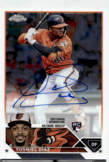 2023 Topps Chrome #RA-YDI Yusniel Diaz Rookie Autographs
