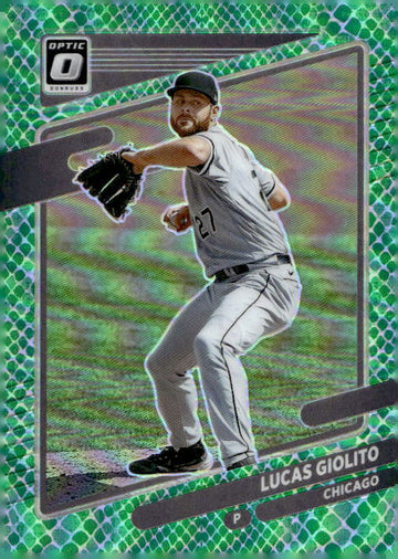 2021 Donruss Optic #120 Lucas Giolito Lime Green