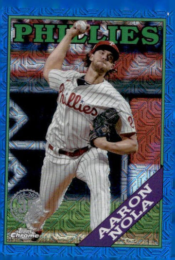 2023 Topps #2T88C-60 Aaron Nola 1988 35th Anniversary Chrome Blue /150