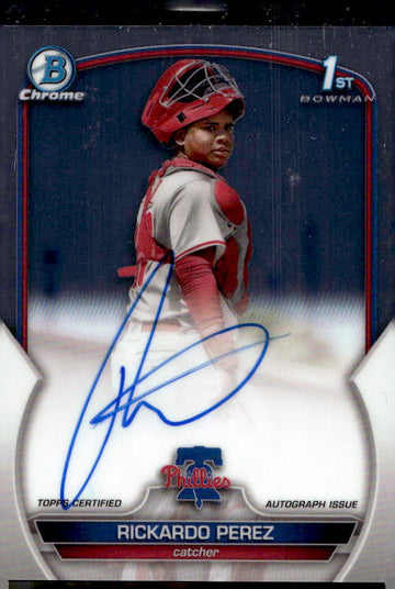 2023 Bowman Chrome #CPA-RPZ Rickardo Perez Prospect Autographs