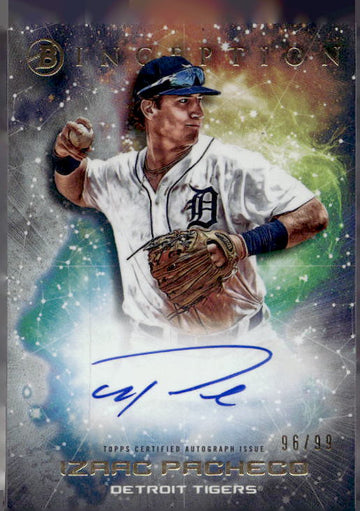 2022 Bowman Inception #PPA-IP Izaac Pacheco Primordial Prospects Autographs #/99