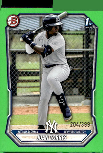 2026 Bowman #BP-75 Juan Torres Prospects Neon Green #/399