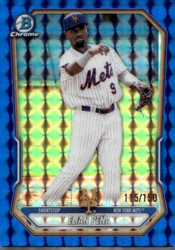 2026 Bowman #BCP-91 Elian Peña Chrome Prospects Blue Raywave Refractor #/150
