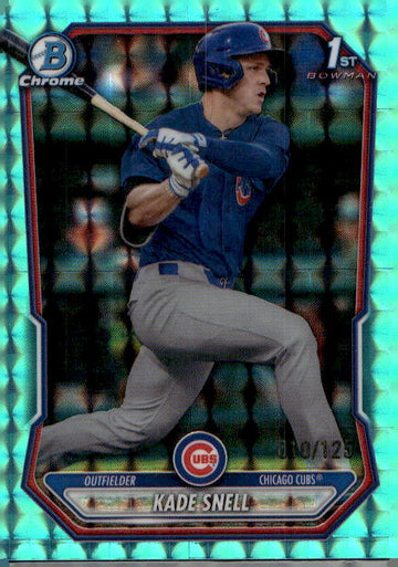 2026 Bowman #BCP-105 Kade Snell Chrome Prospects Aqua Geometric Refractor #/125