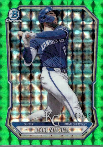 2026 Bowman #BCP-13 Blake Mitchell Chrome Prospects Green Refractor #/99