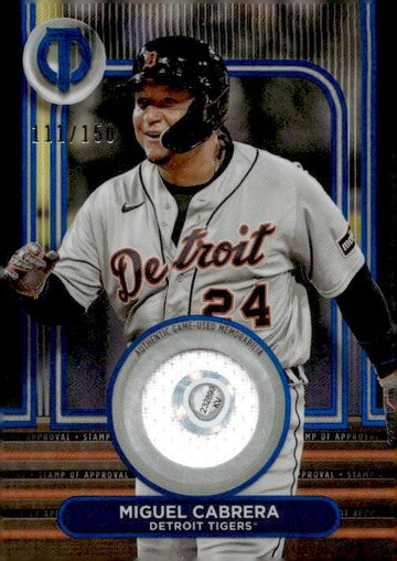 2020 Topps Tribute #SOA-MC Miguel Cabrera Stamp of Approval Relics #/150