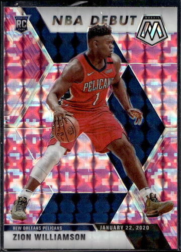 2019-20 Panini Mosaic #269 Zion Williamson Camo Pink