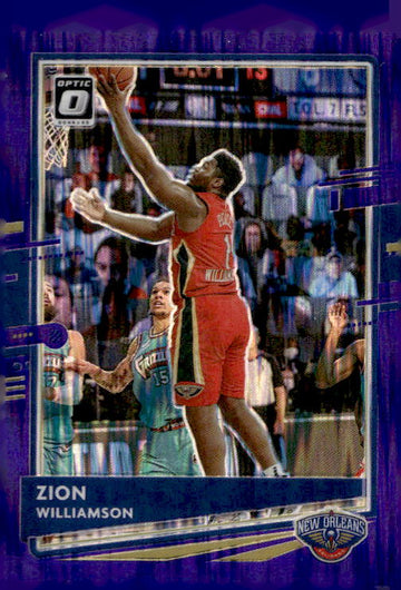 2020-21 Donruss Optic #40 Zion Williamson Purple Shock