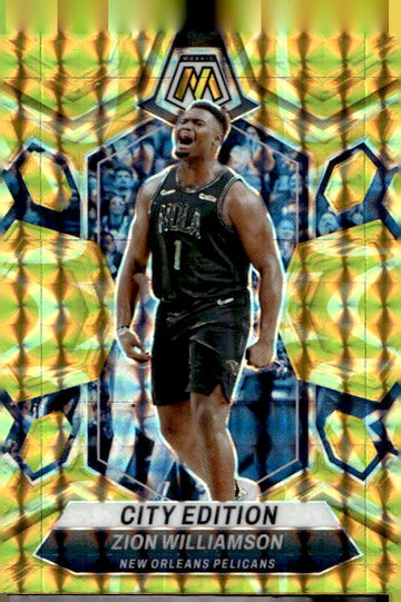 2023-24 Panini Mosaic #271 Zion Williamson Reactive Yellow