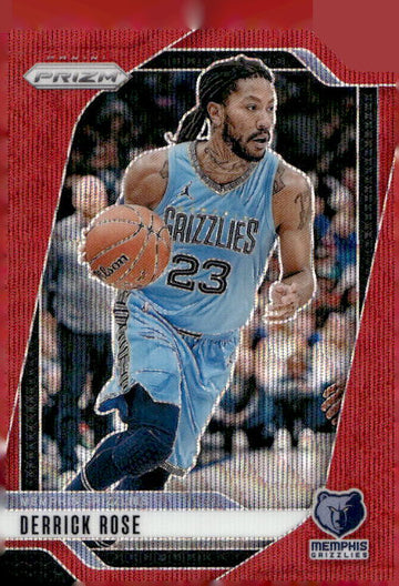 2024-25 Panini Prizm #53 Derrick Rose Prizms Ruby Wave