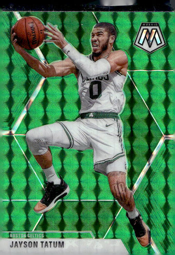 2019-20 Panini Mosaic #79 Jayson Tatum Green Prizm