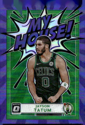 2020-21 Donruss Optic #1 Jayson Tatum My House Purple