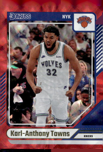 2024-25 Donruss #8 Karl-Anthony Towns Red