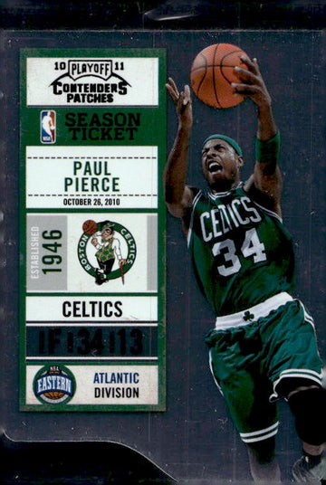 2010-11 Playoff Contenders Patches #54 Paul Pierce Die Cuts Black #/49