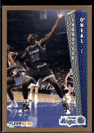1992-93 Fleer NBA Rising Star Golden Magazine Perforated #NNO Shaquille O'Neal