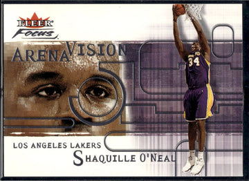 2000-01 Fleer Focus #14 AV Shaquille O'Neal Arena Vision