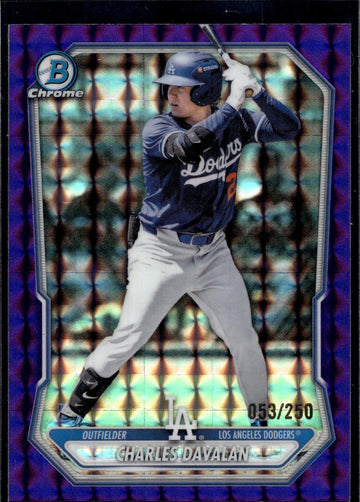 2026 Bowman #BCP-73 Charles Davalan Chrome Prospects Purple Refractor #/250