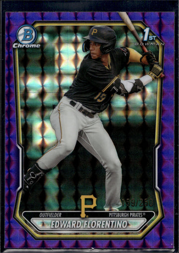 2026 Bowman #BCP-82 Edward Florentino Chrome Prospects Purple Refractor #/250