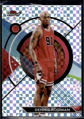 2023-24 Finest #61 Dennis Rodman Checkerboard Refractors
