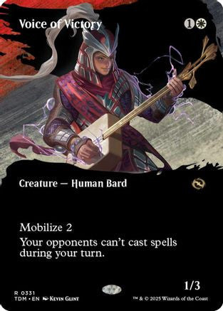 Voice of Victory (TDM-331) - Tarkir: Dragonstorm: (Showcase) (Borderless) Foil