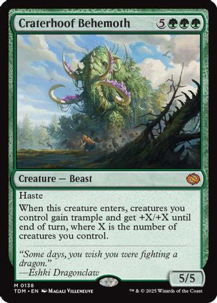 Craterhoof Behemoth (TDM-138) - Tarkir: Dragonstorm Foil