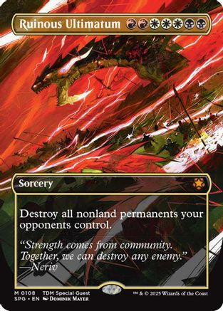 Ruinous Ultimatum (Borderless) (SPG-108) - Special Guests Foil