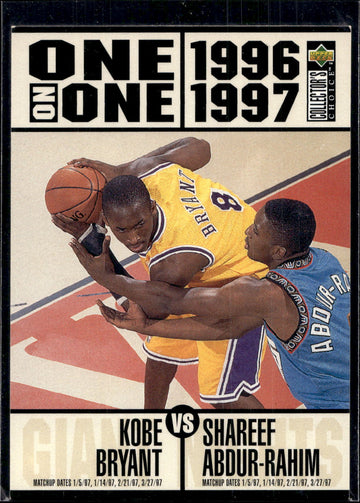 1996-97 Collector's Choice #6 Kobe Bryant One on One 5x7