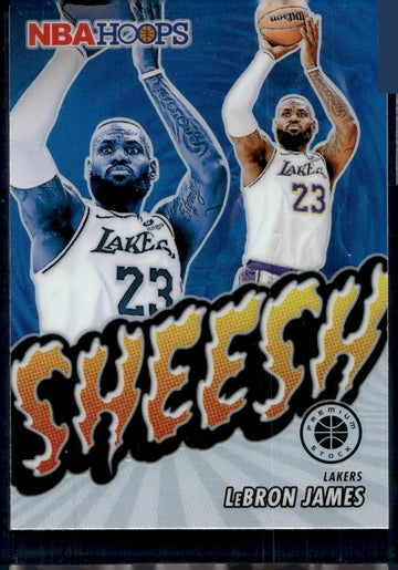 2023-24 Hoops Premium Stock #17 Lebron James Sheesh Silver Prizm