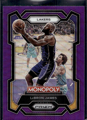 2023-24 Panini Prizm Monopoly #40 LeBron James Purple