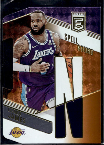 2022-23 Donruss Elite #6 LeBron James Spellbound Orange Die Cut